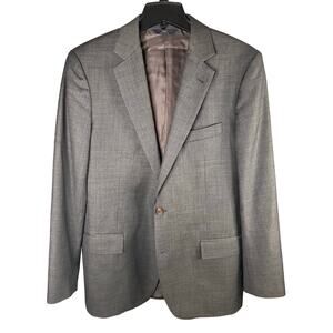 "346" Brooks Brothers regent fir suit jacket size 41L  100% wool Grey